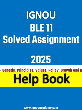 IGNOU BLE 11 Solved Assignment 2025